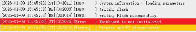 Honsoft printXP troubleshoot - Mainboard is not initialised